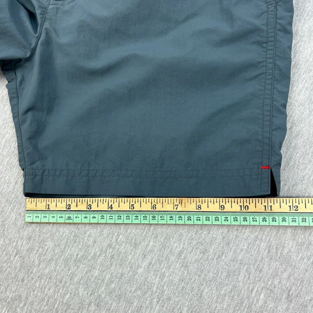 Monocle x Orelbar Brown Shorts Mens 36 Blue-Gray 100% Nylon Adjustable Waist